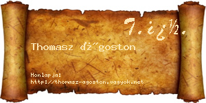 Thomasz Ágoston névjegykártya